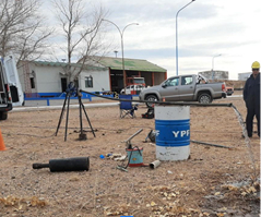 Equipo de bombeo instalado en un pozo